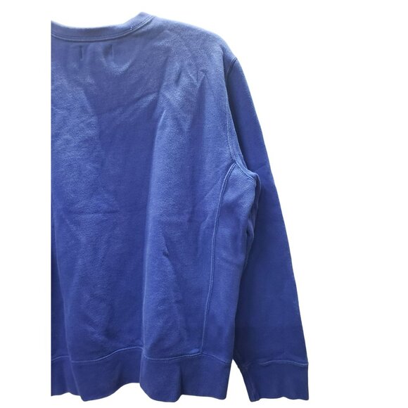 Polo By Ralph Lauren Crewneck Sweatshirt Large, Blue w Orange Pony, Cotton Blend - Picture 7 of 7
